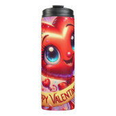 Happy Valentine Day Smiling Heart Thermosbeker (Voorkant)