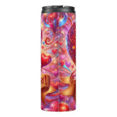 Happy Valentine Day Smiling Heart Thermosbeker (Achterkant)