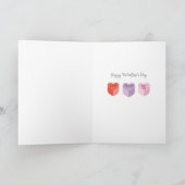 Happy Valentine Day Snoep Heart Messaging Kaart (Binnen)