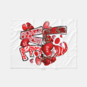 Happy Valentine Gnome Heart Valentine's Day Couple Fleece Deken (Voorkant (Horizontaal))