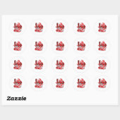 Happy Valentine Gnome Heart Valentine's Day Couple Ronde Sticker (Vel)