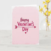 Happy Valentine Heart Arrow Card Kaart (Gele Bloem)