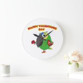 happy valentine parrot grote klok (Huis)