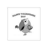 happy valentine parrot rubberstempel (Afrduk)