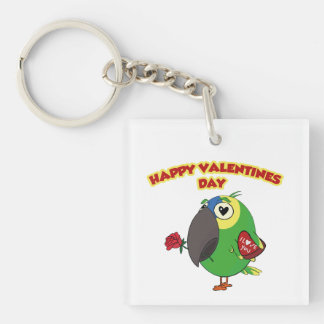 happy valentine parrot sleutelhanger