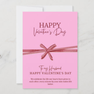 Happy Valentine’s Card Pink Greeting Card Feestdagenkaart