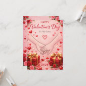 Happy Valentine’s Day 2026 Romantic Love Greeting Kaart (Voorkant / Achterkant in situ)