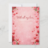 Happy Valentine’s Day 2026 Romantic Love Greeting Kaart (Achterkant)