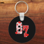 Happy Valentine’s Day 67 Meme Hearts Coquette Bow  Sleutelhanger (Voorkant)