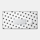 Happy Valentine’s Day Black Heart Design Bureaumat (Keyboard & Muis)