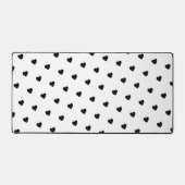 Happy Valentine’s Day Black Heart Design Bureaumat (Voorkant)