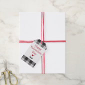 Happy Valentine’s Day Buffalo Plaid Classroom Boy Cadeaulabel (Met Touw)