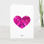 Happy Valentine’s Day Card Cute Pink Heart  Kaart (Achterkant)