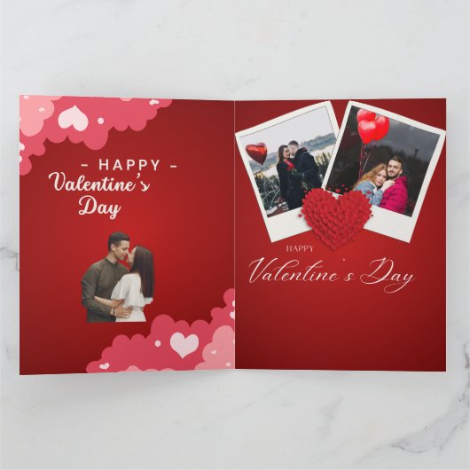 Happy Valentine’s Day Card For Lovebirds Kaart (Binnen)