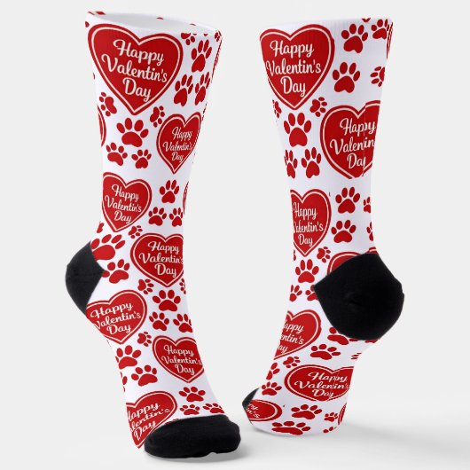 Happy Valentine’s Day Cat Lover Socks Sokken (Gebogen)