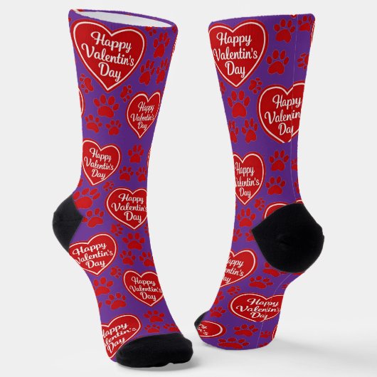 Happy Valentine’s Day Cat Lover Socks Sokken (Gebogen)