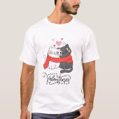 Happy Valentine’s Day Cat Shirt | Cute Cats Couple (Voorkant)