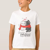 Happy Valentine’s Day Cat Shirt | Cute Cats Couple (Voorkant)