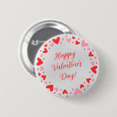 Happy Valentine’s Day Circle of Hearts Button (Voorkant /achterkant)