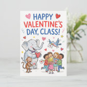 Happy Valentine’s Day Class - Classroom Valentines Feestdagenkaart (Staand voorkant)