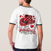 Happy Valentine’s Day Cowboy Hat T-Shirt 👕 (Achterkant)