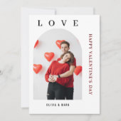 Happy Valentine’s Day Custom Photo Collage  Feestdagenkaart (Voorkant)