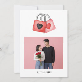 Happy Valentine’s Day Custom Photo Collage Holiday Feestdagenkaart