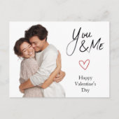 Happy Valentine’s Day – Custom Photo & Text Card Briefkaart (Voorkant)