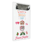 Happy Valentine’s Day Cute Animal Couples Mini Klembord (Schuin)