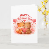 Happy Valentine’s Day Cute Design  Kaart (Gele Bloem)