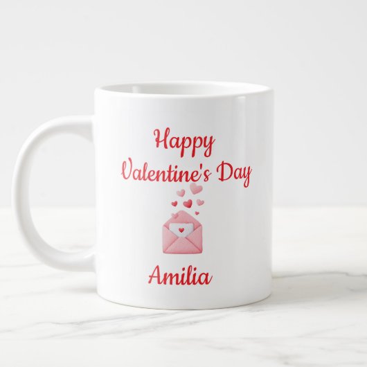 Happy Valentine’s Day Cute Love Mug Grote Koffiekop (Links)