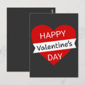 Happy Valentine’s Day – Cute Valentine Love Briefkaart (Voorkant / Achterkant)
