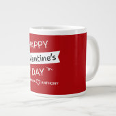 Happy Valentine’s Day – Cute Valentine Love Custom Grote Koffiekop (Voorkant rechts)