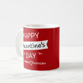 Happy Valentine’s Day – Cute Valentine Love Custom Koffiemok (Voorkant links)