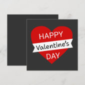 Happy Valentine’s Day – Cute Valentine Love Feestdagenkaart (Voorkant / Achterkant)