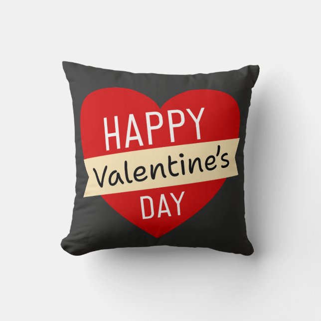 Happy Valentine’s Day – Cute Valentine Love Kussen (Voorkant)