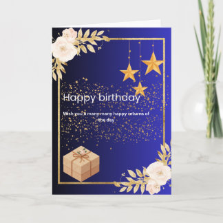 Happy Valentine’s Day Elegant Red & Gold Heart Car Kaart