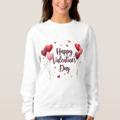 Happy Valentine’s Day Elegant Sweatshirt (Voorkant)