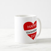 Happy Valentine’s Day Heart– Classic Love Quote Koffiemok (Voorkant rechts)