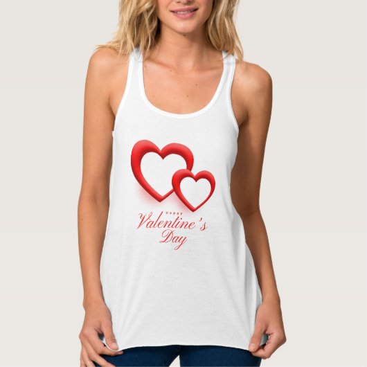 Happy Valentine’s Day Heart Love Design-23540 Tanktop (Voorkant)