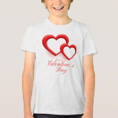 Happy Valentine’s Day Heart Love Design-23540 Tri-Blend Shirt (Voorkant)