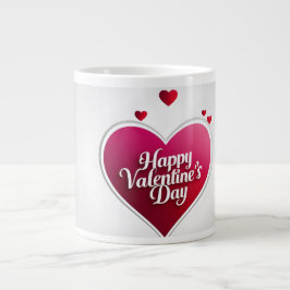 Happy Valentine’s Day Heart Mug Grote Koffiekop