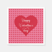 Happy Valentine’s Day Hearts Love Napkins Servet (Voorkant)