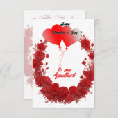 Happy Valentine’s Day Informatiekaartje (Voorkant / Achterkant)