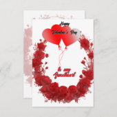 Happy Valentine’s Day Informatiekaartje (Voorkant / Achterkant)