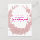 Happy Valentine’s Day Informatiekaartje (Achterkant)