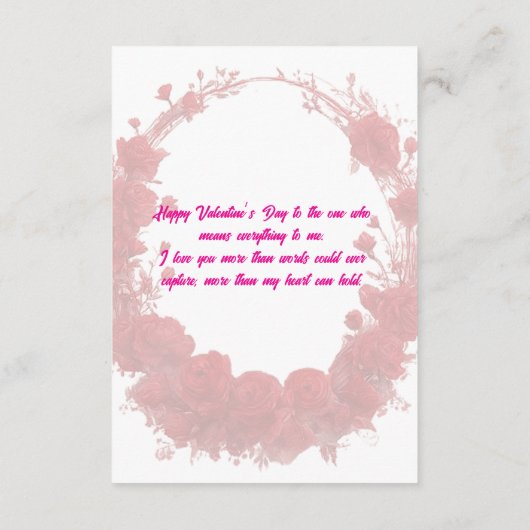 Happy Valentine’s Day Informatiekaartje (Achterkant)