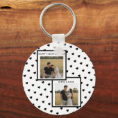 Happy Valentine’s Day Keychain Black Heart Custom  (Voorkant)
