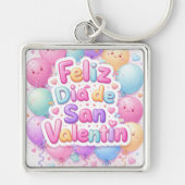 “Happy Valentine’s Day” Keychain – Romantic Gift (Voorkant)