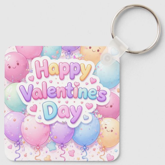 Happy Valentine’s Day Keychain | Romantic Love Key (Achterkant)